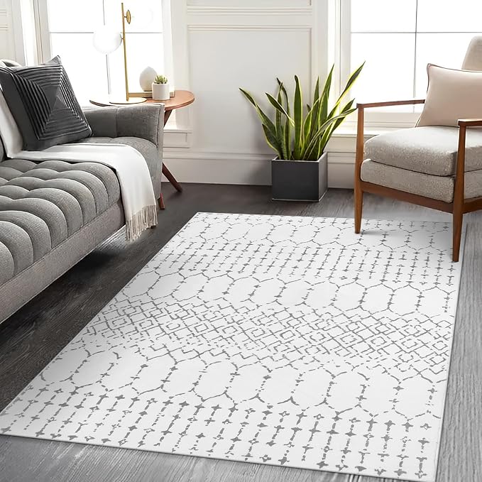 Lahome Moroccan Washable Living Room Rug 3x5 Area Rugs - Image 8
