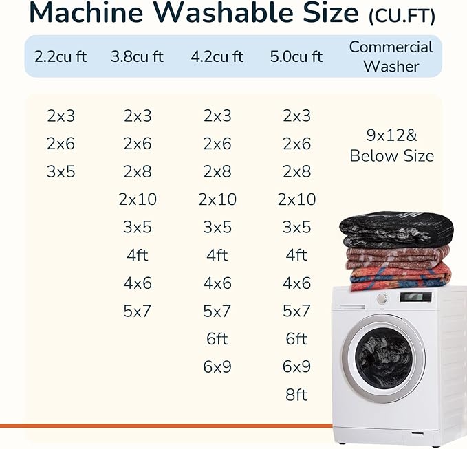 BESTSWEETIE Area Rug 10x12 Rug Machine Washable Non-Slip Low Pile Print Pattern - Image 5