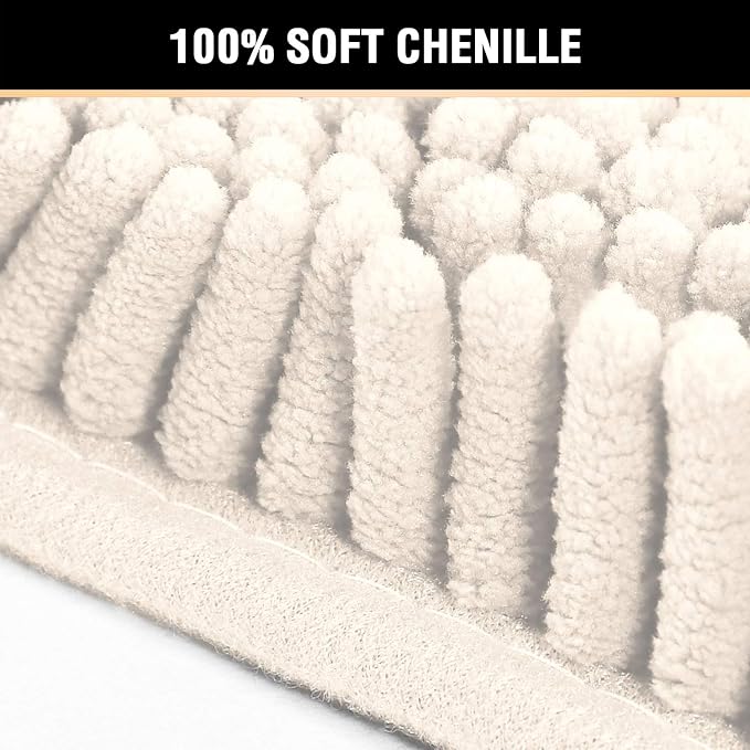 H.VERSAILTEX Microfiber Bath Rugs Chenille Floor Mat Ultra Soft Washable - Image 3