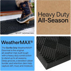 GORILLA GRIP 100% Waterproof All-Season WeatherMAX Doormat US Designed Natural - Image 3
