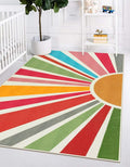 STARUIA Boho Washable Rug 4'x6' Kids Area Rug by STARUIA