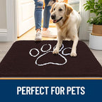OLANLY Dog Door Mat for Muddy Paws 44x24, Paw Print Design, Absorbs Moisture - Image 6