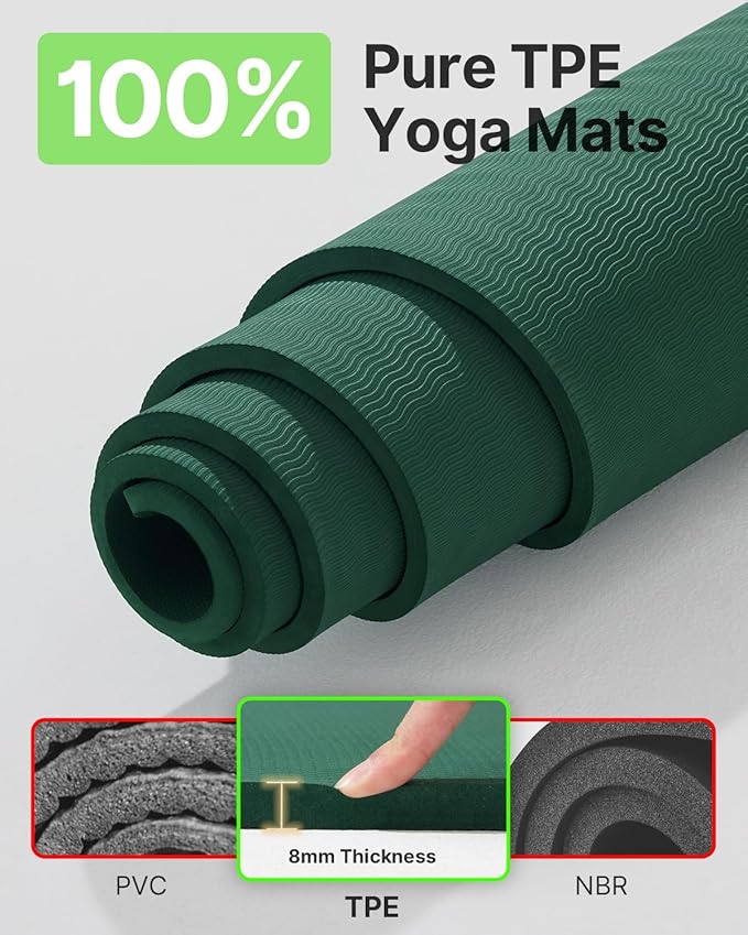 YOTTOY Large Yoga Mat, Extra Wide TPE Exercise Mat, Non-Slip Workout Mat - Image 5