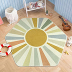 STARUIA Boho Washable Rug for Kids Play Room, Ultra Soft Non-Slip Sunshine - Image 4
