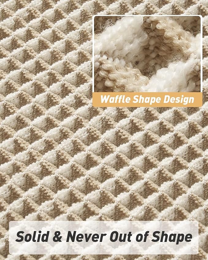Upgraded Waffle Bath Mat Set of 2 Super Absorbent Non Slip Bath Mats - Image 5
