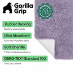 GORILLA GRIP Bath Rug Mat 30x20, Thick Soft Absorbent Chenille, Quick Dry - Image 2