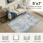 5x7 Area Rugs Washable Living Room Rug-No Slip Soft Carpets Modern Abstract - Image 4