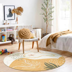 Lahome Boho Round Rugs - 6Ft Round Rug Washable Soft Circle Rugs - Image 5