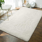 Andecor Soft Fluffy Bedroom Rugs, 4 x 6 Feet Indoor Shaggy Plush Area Rug by Andecor