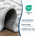 Lessymo Washable Area Rugs 6x9 for Bedroom Living Room Kitchen, Ultra-Soft Faux - Image 6