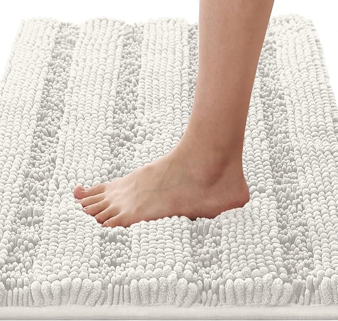 H.VERSAILTEX Bath Rugs for Bathroom Non Slip Bath Mats Extra Thick Chenille by HVERSAILTEX