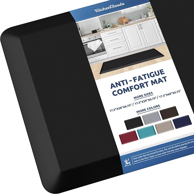 KitchenClouds Kitchen Mat Cushioned Anti Fatigue Kitchen Rug Non Slip Standing by KitchenClouds