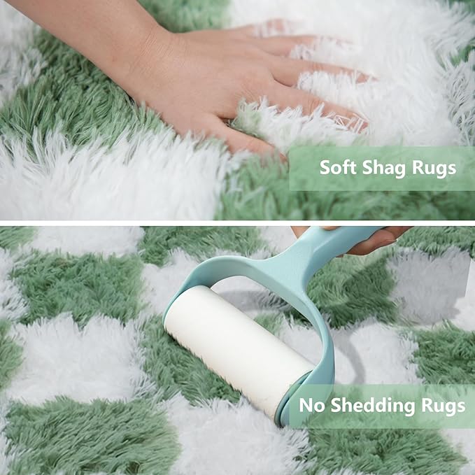 Shag Runner Rug for Bedroom Living Room 3x7 Upgrade Non-Slip Fluffy Soft - Image 4
