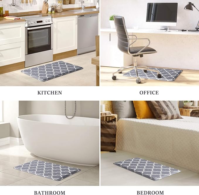 WISELIFE Kitchen Mat and Rugs Cushioned Anti-Fatigue, 17.3"x 28", Non Slip - Image 7
