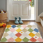 jinchan Macy Area Rug 2x3 Kids Entryway Washable Indoor Doormat Small Soft Non by JINCHAN