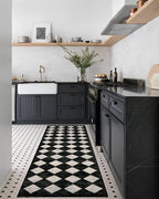 Checkered Kitchen Runner Rug 2x8 Black and White, Hallway Non Slip Washable - Image 8