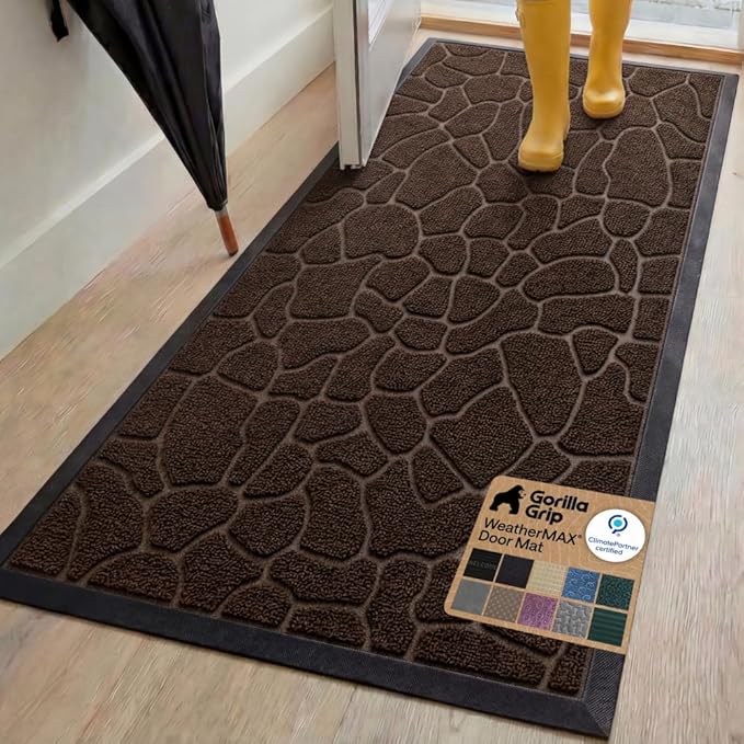 GORILLA GRIP 100% Waterproof All-Season WeatherMAX Doormat, US Designed Natural by Unknown