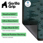 GORILLA GRIP 100% Waterproof All-Season WeatherMAX Doormat, US Designed Natural - Image 2