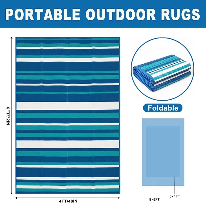 Outdoor Patio Rug Camping Essentials - Image 2