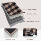 Tangsoo Checkered Easy Jute Rug 5x7 Large Washable Area Rug - Image 8
