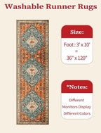 SERISSA Runner Rug for Hallways, 3x10 Washable Non Slip Kitchen Runner Rug - Image 3