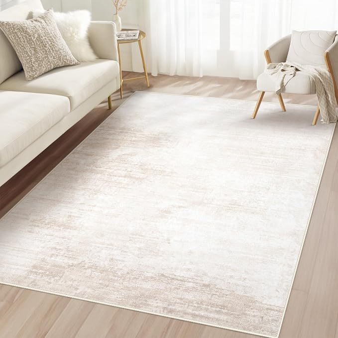Area Rug 3x5 Washable Rug: Living Room Modern Abstract Rug Soft Non Slip by MXSANYOORUG