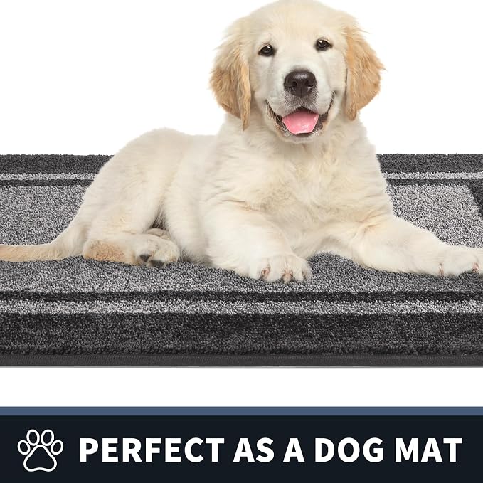 PURRUGS Dirt Trapping Door Mat 20" x 32", Non-Slip Machine Washable Entryway Rug - Image 6