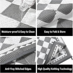 HUGEAR Outdoor Waterproof Rug 6'x9' Plastic Straw Rugs Washable Reversible - Image 6