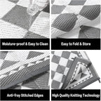 HUGEAR Outdoor Waterproof Rug 8'x10' Plastic Straw Rugs Washable Reversible - Image 6