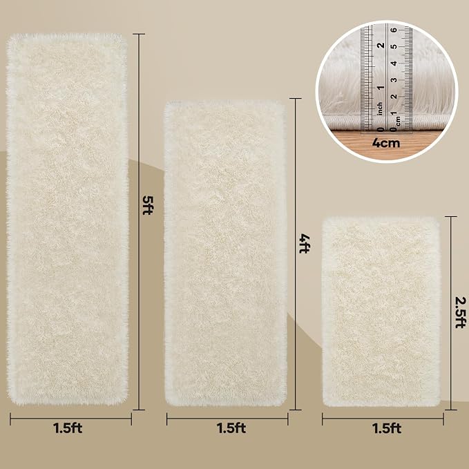 Ophanie Small Rug Washable Non Slip Throw Bedside Area Rugs, Fluffy Soft Mini - Image 2