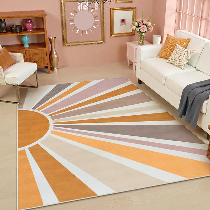 STARUIA Sun Machine Washable Area Rugs 5x7 by STARUIA