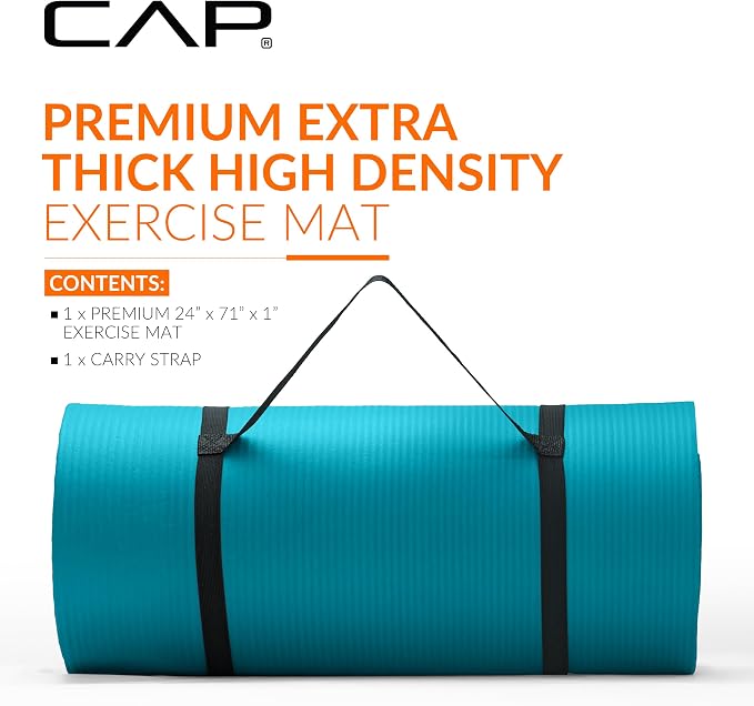 CAP Barbell 1-Inch High Density Exercise Yoga Mat - Image 2