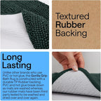GORILLA GRIP Bath Rug Mat 30x20, Thick Soft Absorbent Chenille, Quick Dry - Image 3