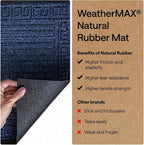 GORILLA GRIP 100% Waterproof All-Season WeatherMAX Doormat, US Designed Natural - Image 6