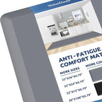 KitchenClouds Kitchen Mat Cushioned Anti Fatigue Rug 30"x108" Water Resistant by KitchenClouds