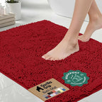 GORILLA GRIP Bath Rug Mat 60x24, Thick Soft Absorbent Chenille, Quick Dry by Unknown