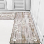 HEBE Anti Fatigue Kitchen Mat Set of 2 Non Slip Cushioned Kitchen Mats by HEBE