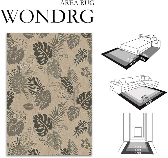Easy Jute Rug Outdoor Indoor 4x6 Patio Mat Porch Entrance Light Brown Natural - Image 2