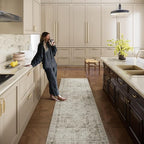 Machine Washable Kitchen Runner Rugs: 2'x6' Hallway Rug Non Slip Low Pile Stain - Image 7