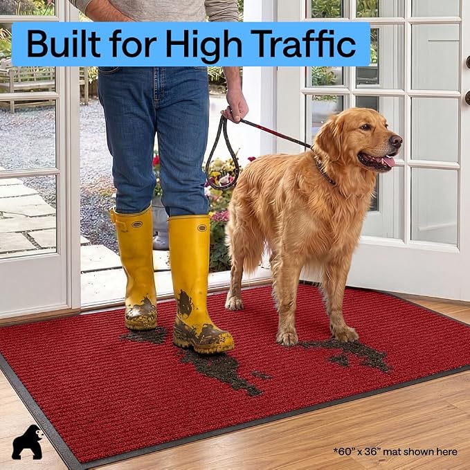 GORILLA GRIP Waterproof Traffic Guard Door Mat, Heavy Duty Entryway Mats - Image 7
