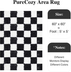 PureCozy Checkered Round Rugs 5ft - Image 2