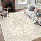 3x5 Area Rugs for Living Room: Vintage Boho Neutral Washable Rug Indoor Soft - Image 3