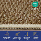 Dirt Trapping Door Mat 24x36, Taupe Faux Jute Entryway Rug | Low-Profile - Image 5