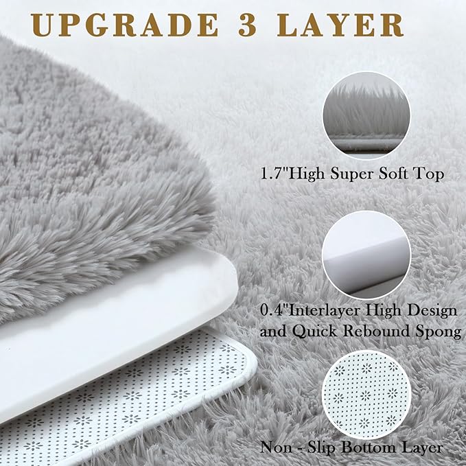 8x10 Area Rugs for Living Room Bedroom Rug, Large Shaggy Soft Plush Furry - Image 4