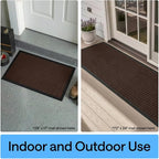 GORILLA GRIP 100% Waterproof All-Season WeatherMAX Doormat, US Designed Natural - Image 9