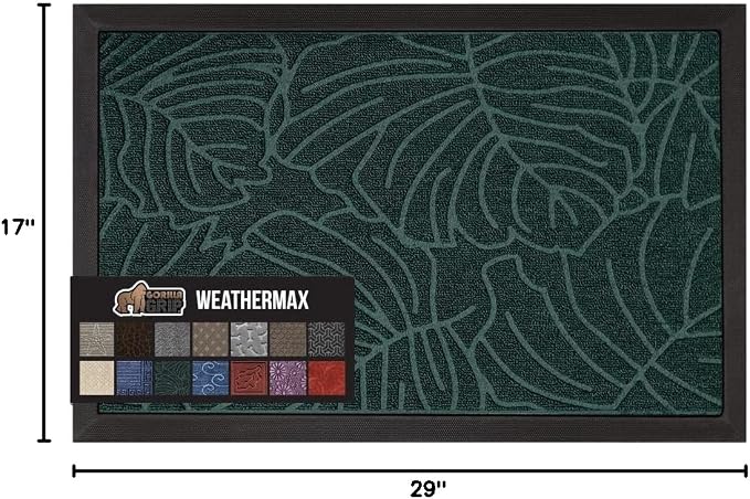 GORILLA GRIP 100% Waterproof All-Season WeatherMAX Doormat US Designed Natural - Image 2