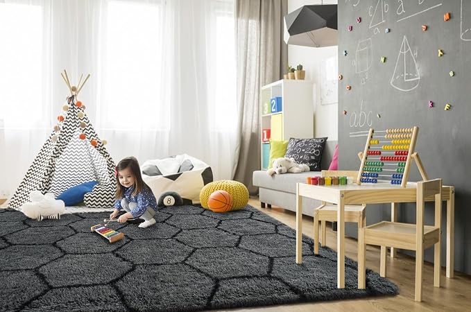 TWINNIS Super Soft Shaggy Rugs Fluffy Carpets, 5x8 Feet, Indoor Modern Plush - Image 4
