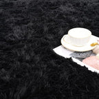 ISEAU Black Rug Super Soft Shaggy 4x6 Feet Rugs - Image 5