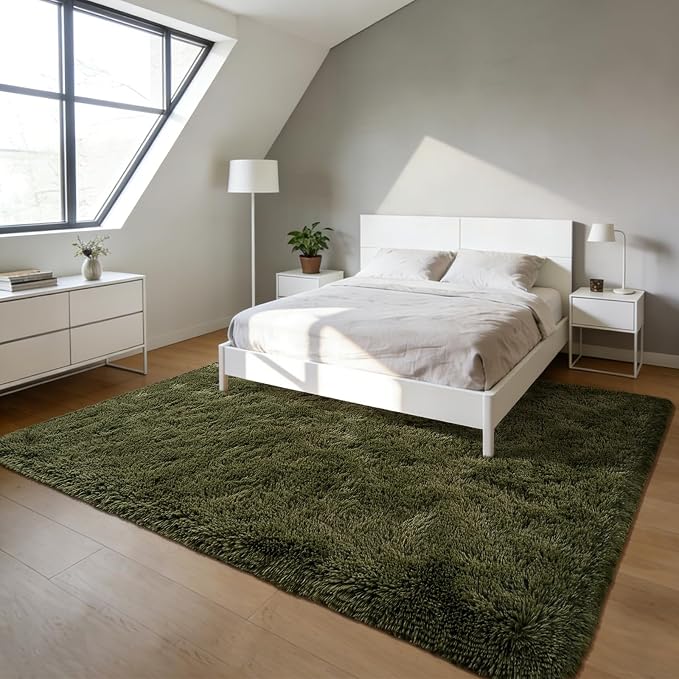 Andecor Soft Fluffy Bedroom Rugs, 4 x 6 Feet Indoor Shaggy Plush Area Rug - Image 2