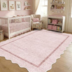 GarveeHome Scalloped Washable Area Rugs 8x10 Rugs - Image 2